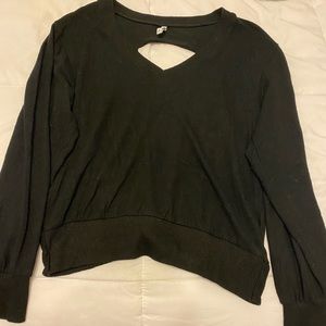 Open back lightweight sweater